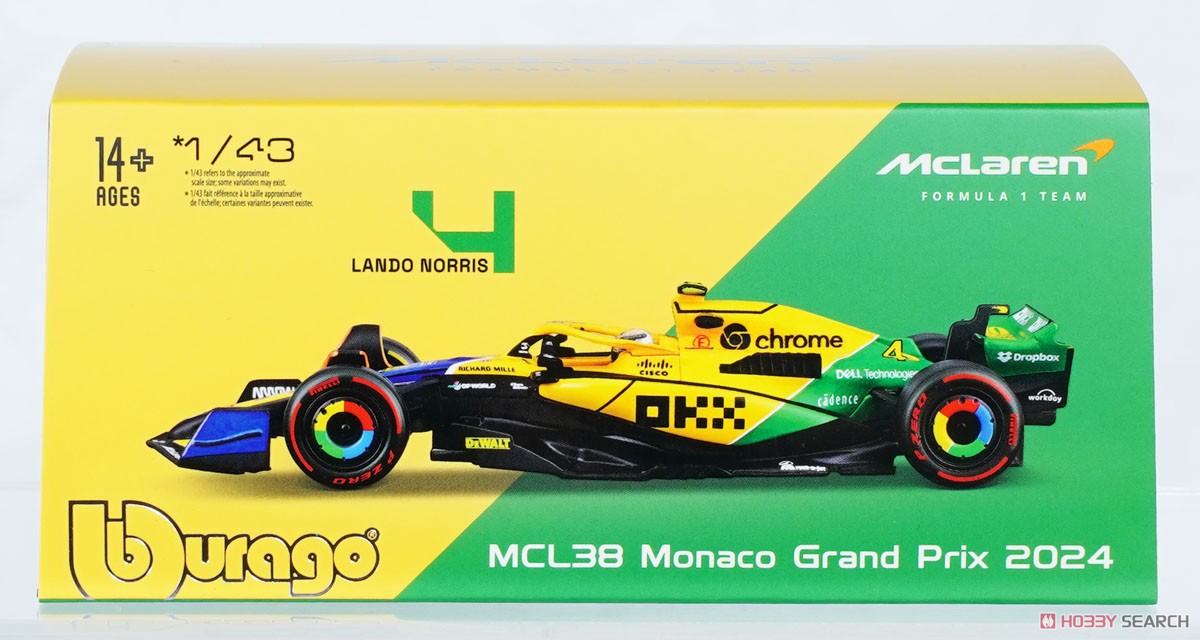 1/18 マクラーレン MCL38 モナコGP セナ トリビュート L.ノリス