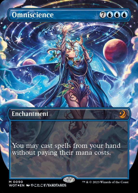 全知 英語版 コンフェッティFoil MTG wot 《全知/Omniscience》英語版