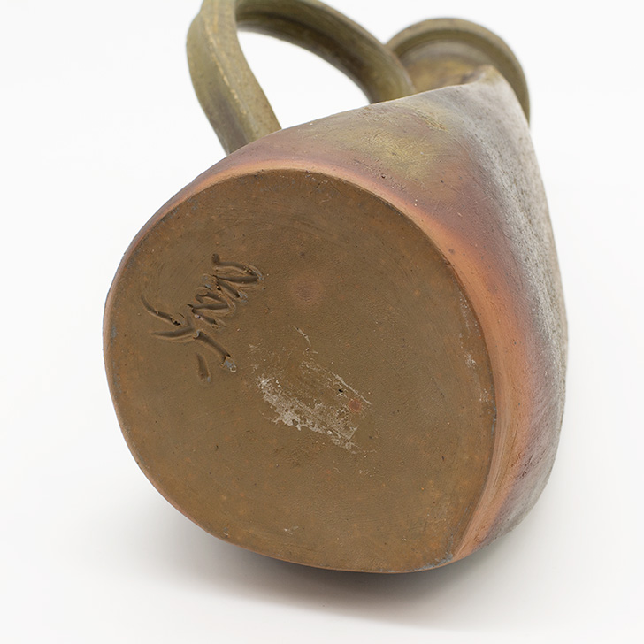 楽天市場】川井明美 作 備前焼 手付花入れ 備前焼 花入 敬老の日 和