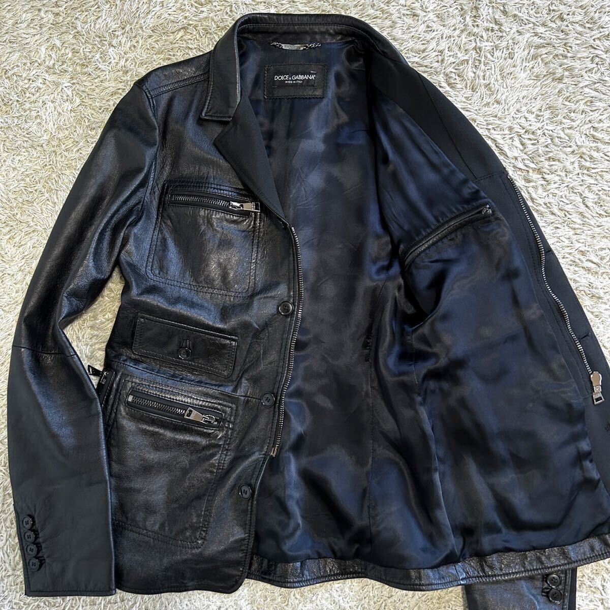 Yahoo!オークション -「ドルガバ レザー ジャケット」(ドルチェ