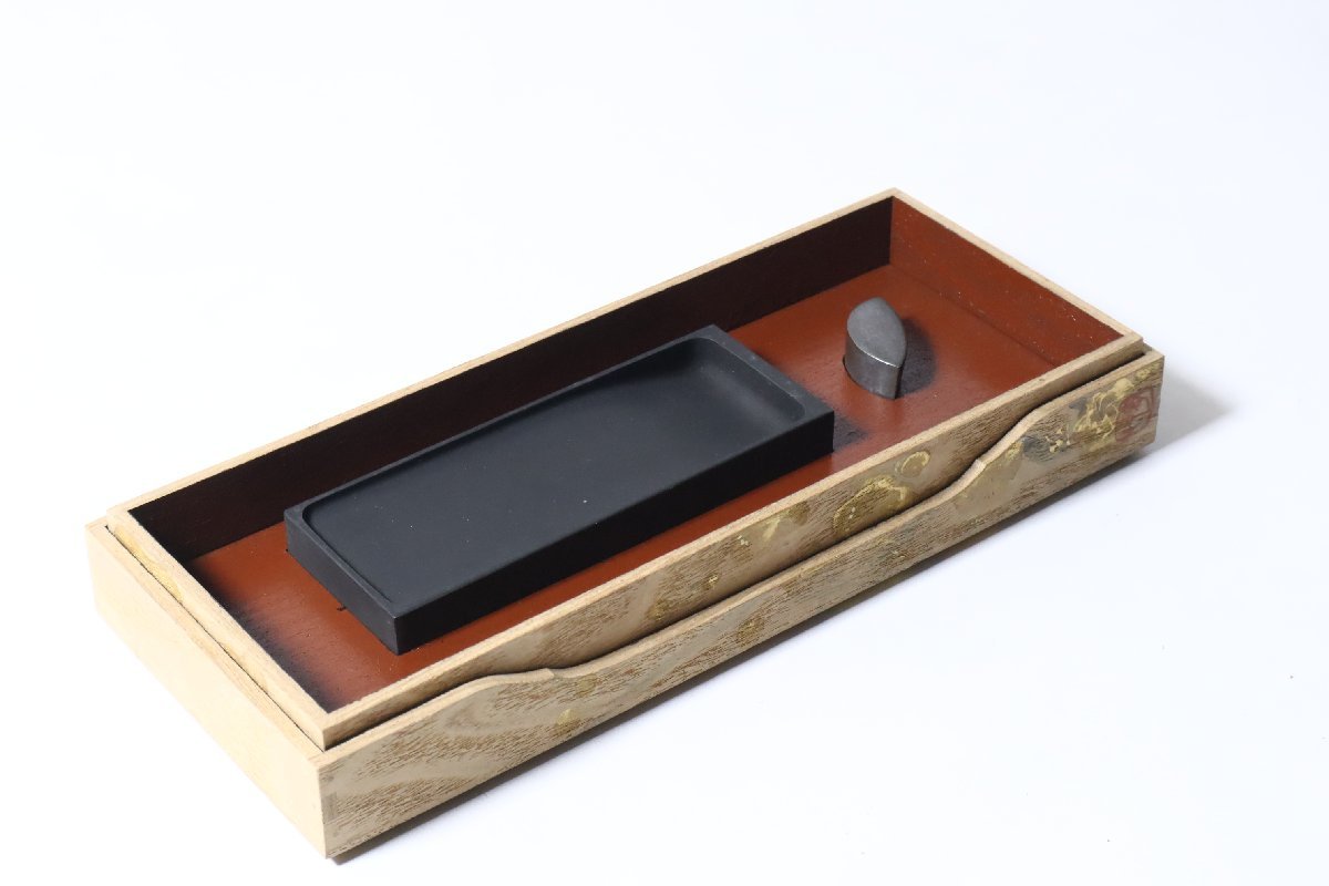 銅器 筆箱 弧筆箱 書道具 文房具 現代工芸品 美術品 置物 銅器 筆箱 弧