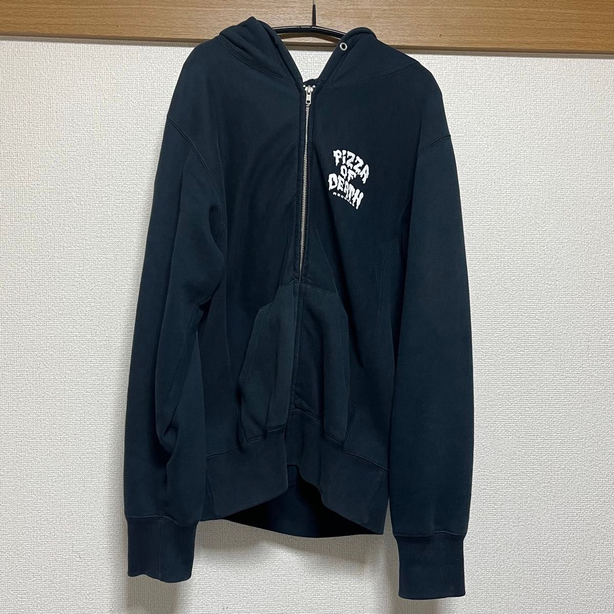 フォロー割あり】pizza of death パーカー S 黒色 ピザオブデス ロック