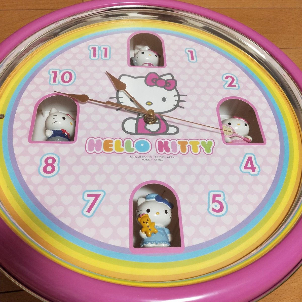 激レア hello kitty 1990年製造 キティ 振り子時計 からくり時計 激