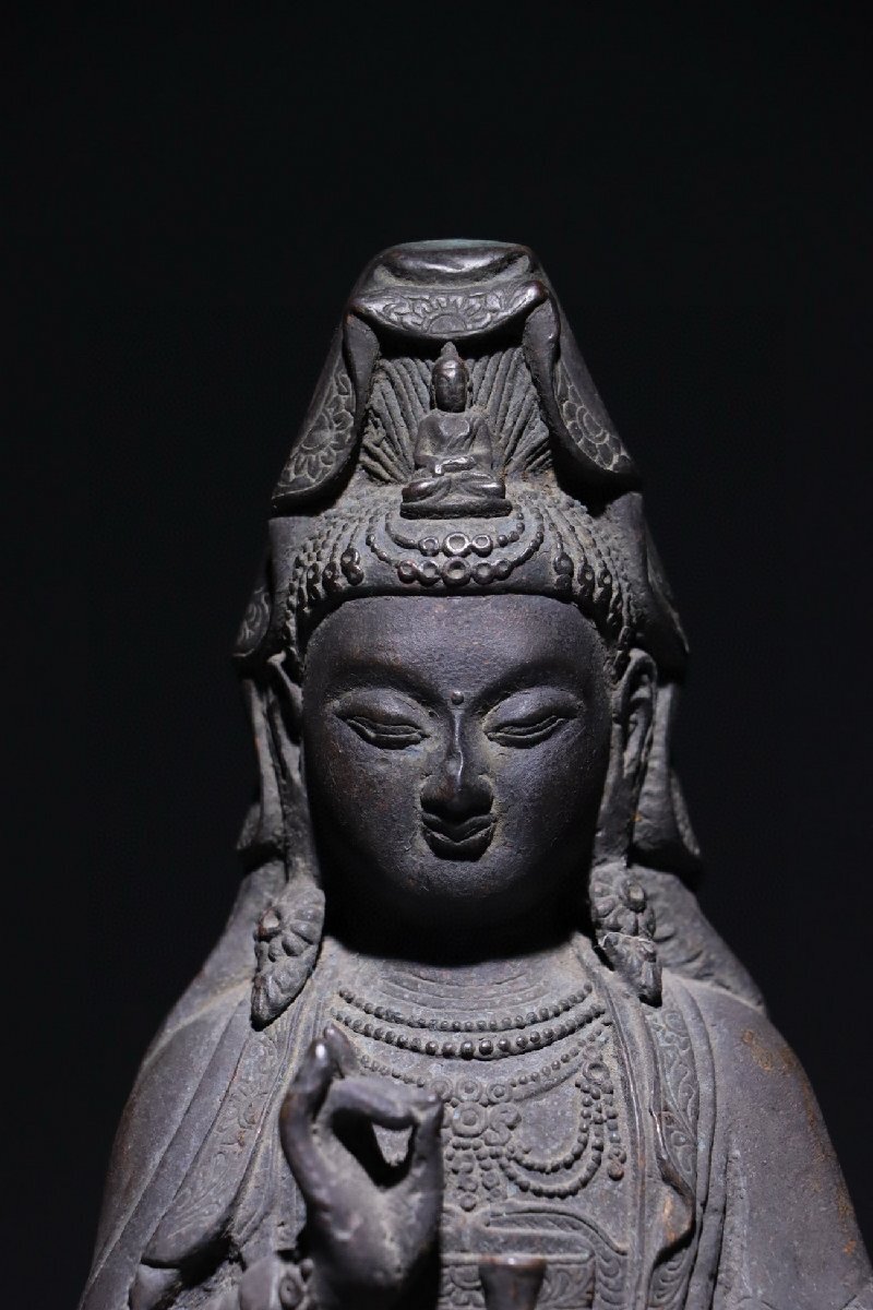 人丸の像 共箱 筆 文学 後島羽天皇 人丸像 時代物 アンティーク