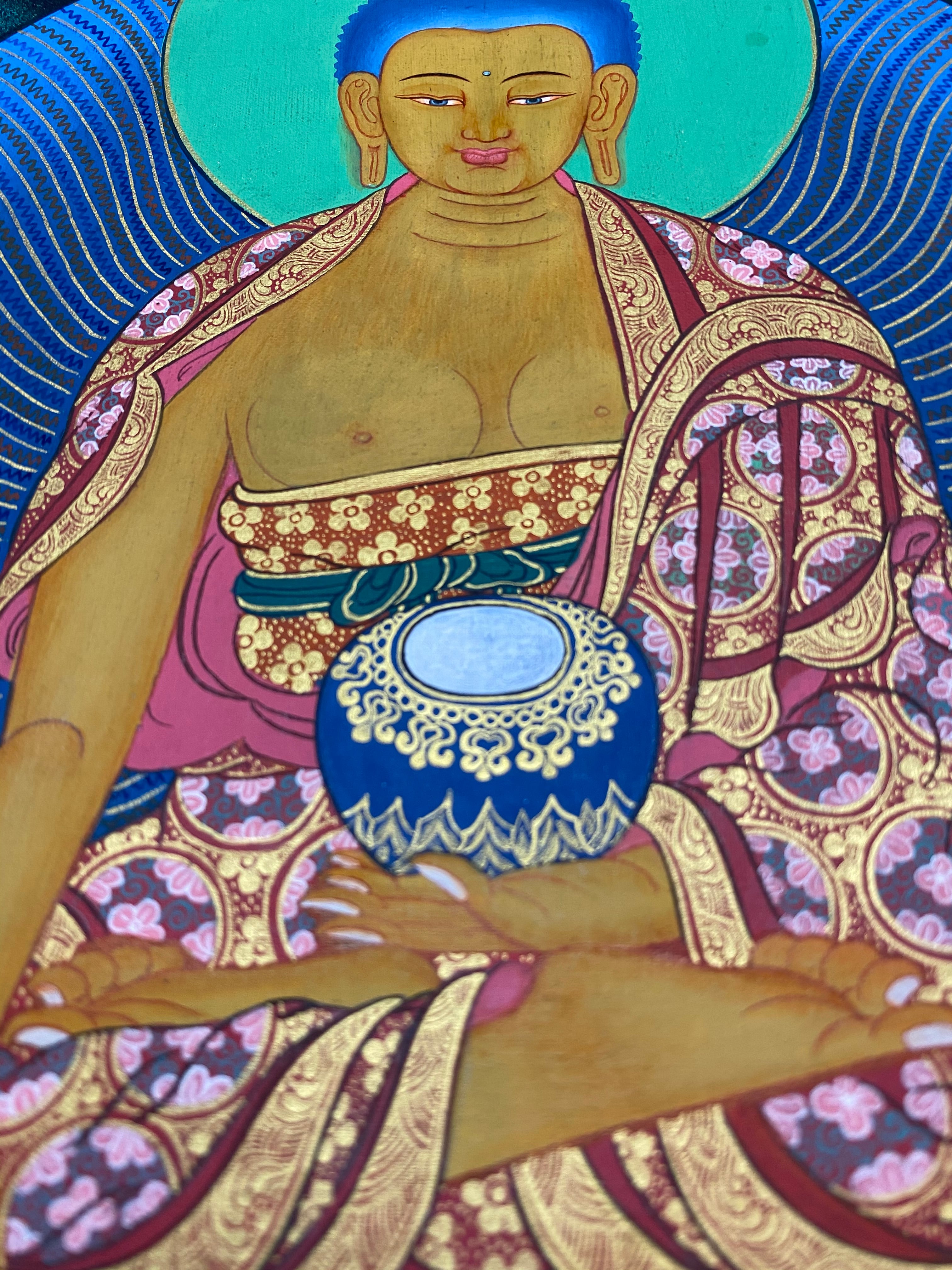 曼荼羅手描き ネパール 曼荼羅額入り／手描きマンダラ／時輪タントラ