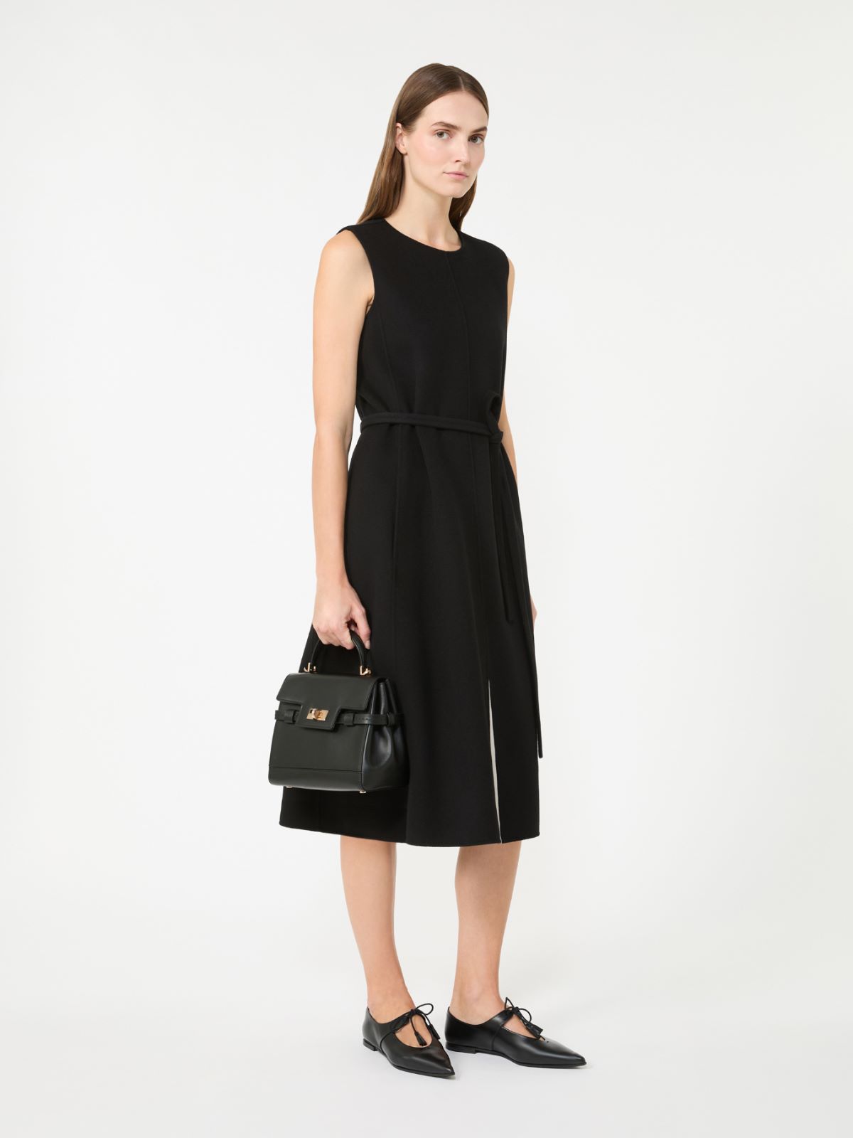 シッシ] ピュア ウール ダブルフェイス ドレス, black | Max Mara