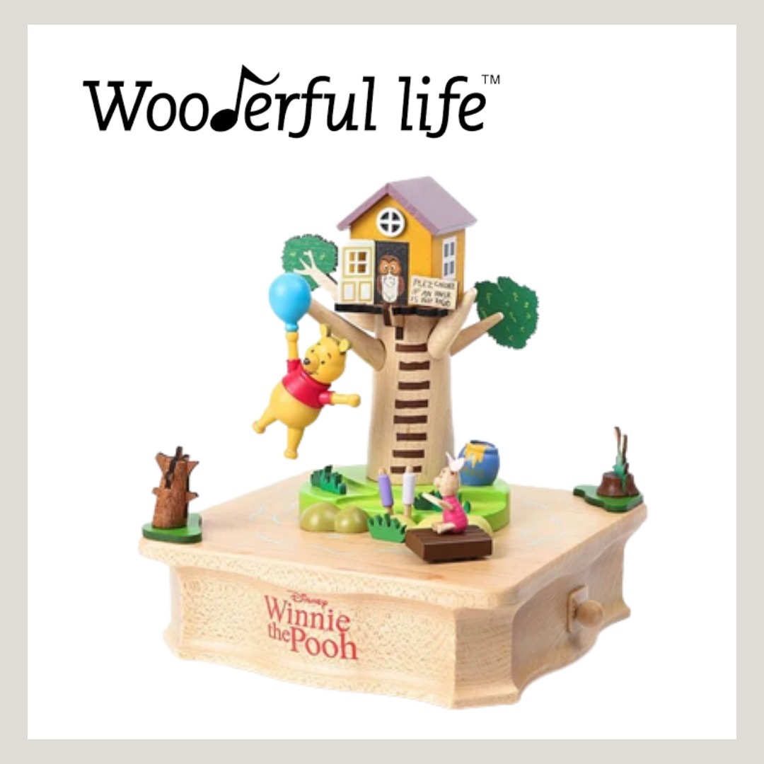 追跡有☆Wooderful life 台湾限定 プーさん 木製 オルゴール (Disney
