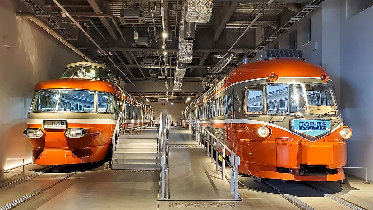 ロマンスカーミュージアムの一部展示車両のヘッドマークが変更される