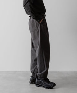 ssstein / シュタイン】WINDBREAKER EASY WIDE TROUSERS - CHARCOAL