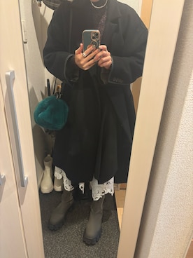 Super140 Loose Jacket Coat/スーパー140ルーズジャケットコート