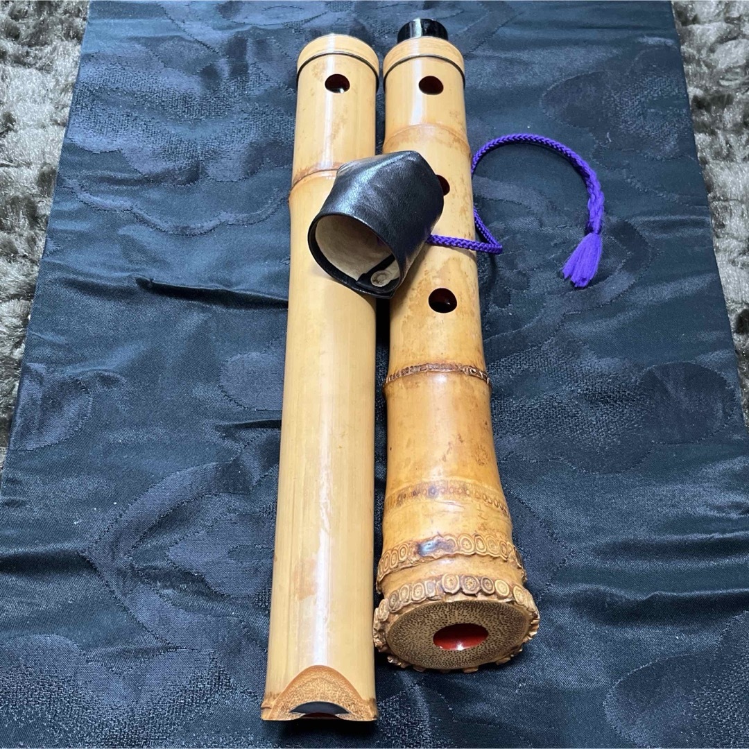 尺八 都山流 深水 一尺八寸管 中継ぎ 銀三線 【音出し