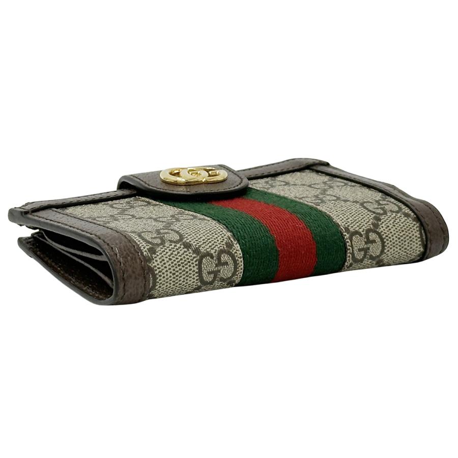 GUCCI オフィディア 二つ折り財布 シェリーライン キャンバス 660