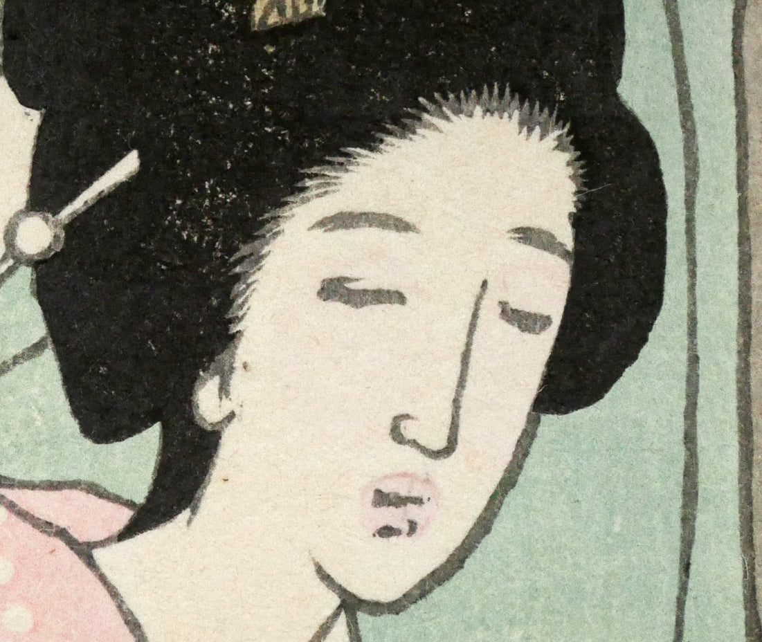 竹久夢二「夏の夜の」木版画 絵画買取・販売の小竹美術