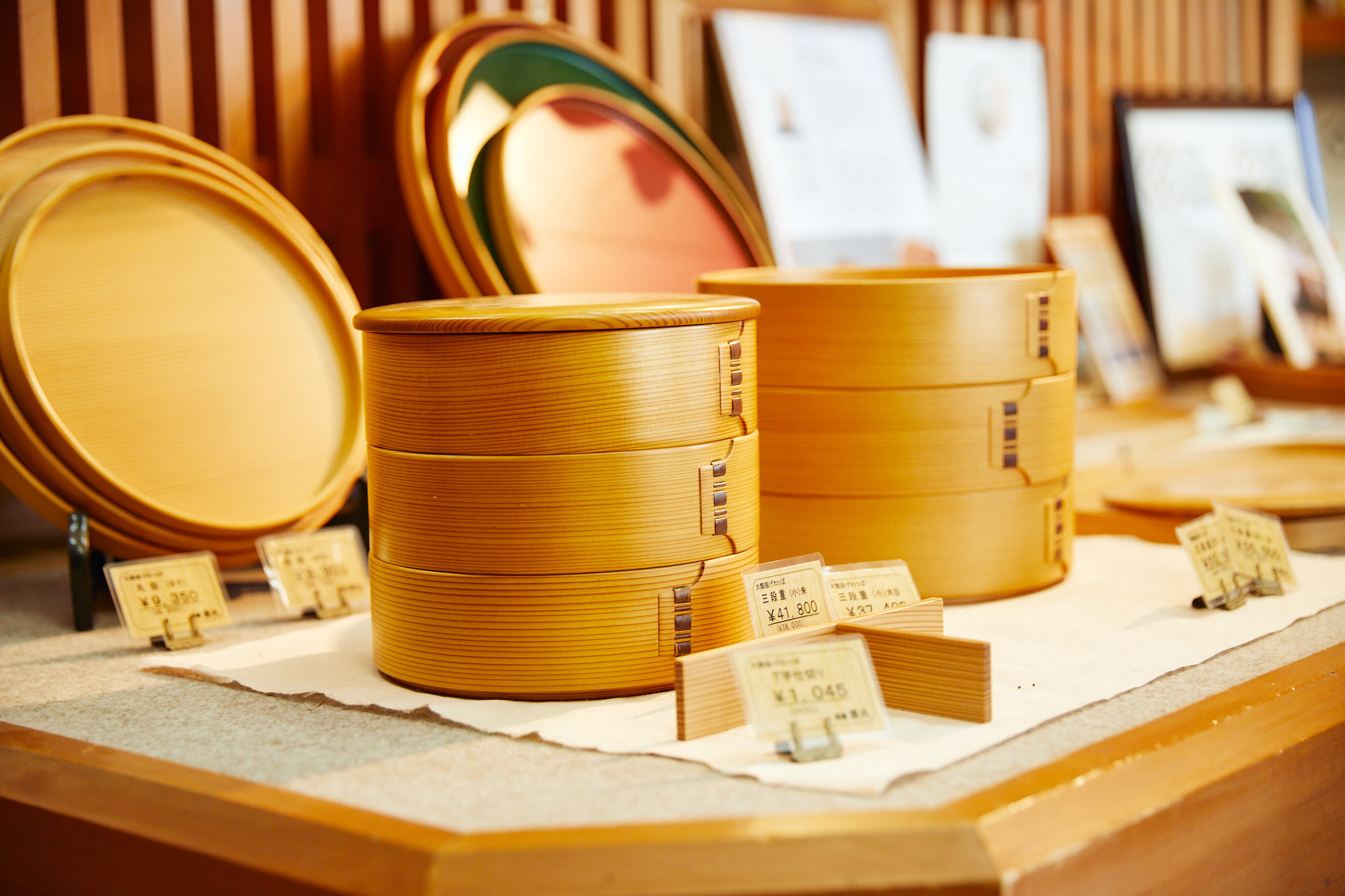 秋田杉 曲わっぱ 角盆 内朱 秋田杉 曲わっぱ 角盆 内朱