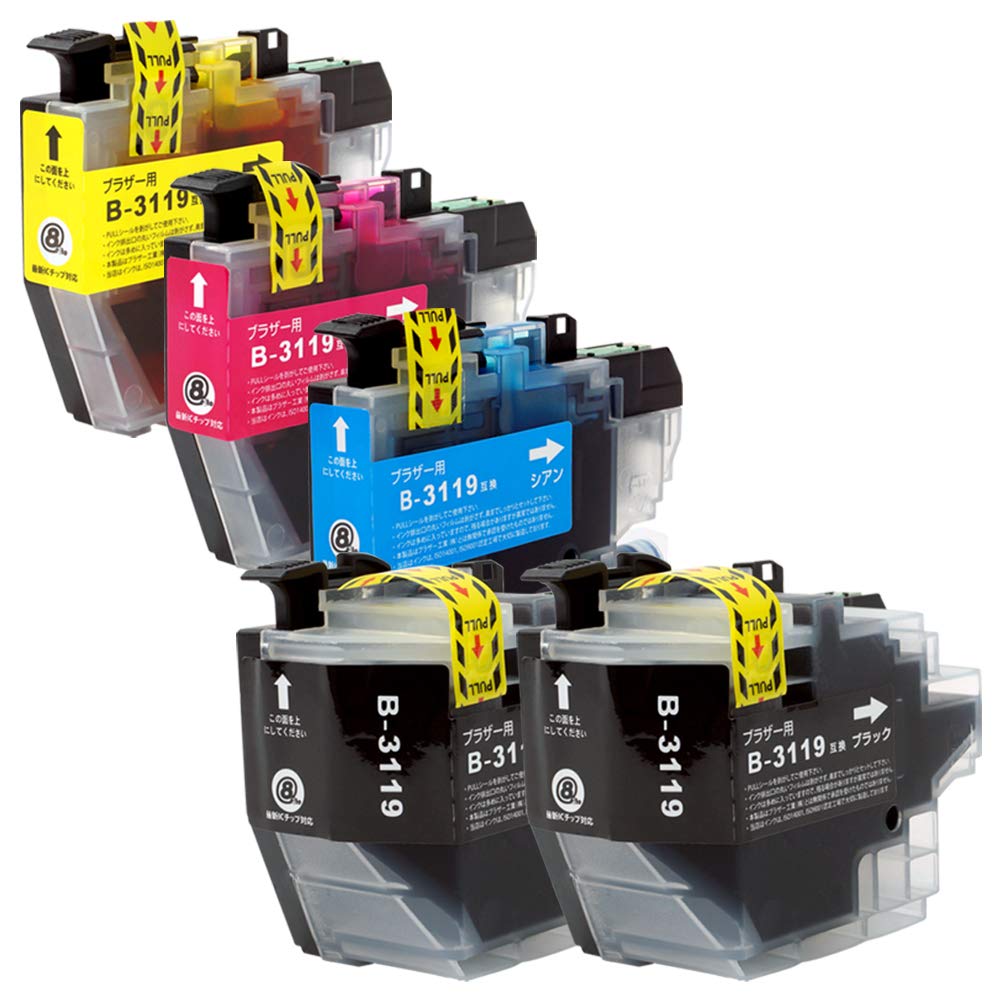 Amazon.co.jp: LC3119 (BK×2/C/M/Y)【5本セット(大容量)】 最新 互換