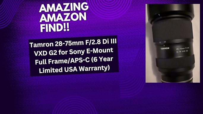 Amazon.com : Tamron 28-75mm F/2.8 Di III VXD G2 for Sony E-Mount