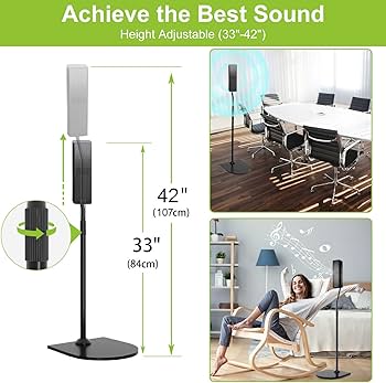 Amazon.com: Pack of 2 Adjustable Speaker Stand for Bose Floor