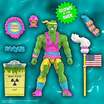 Amazon.com: Super7 ULTIMATES! Toxic Crusaders Toxie (Slime Glow