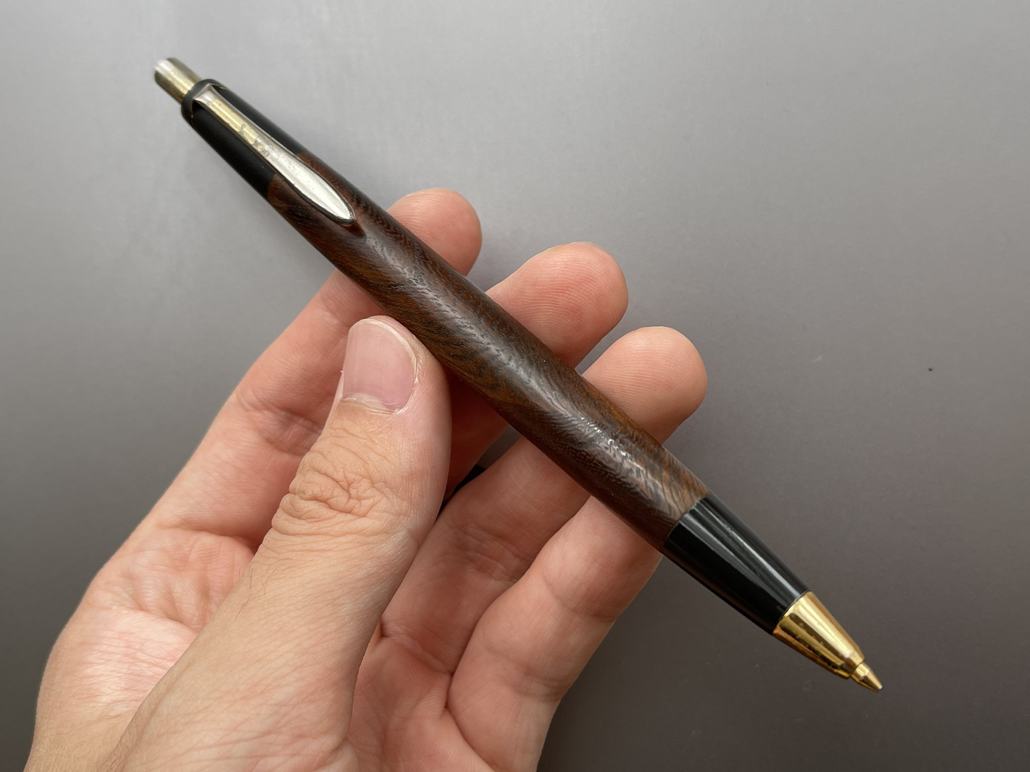 野原工芸 紅紫檀 ボールペン シルバー 野原工芸 旧型 シルバー金具