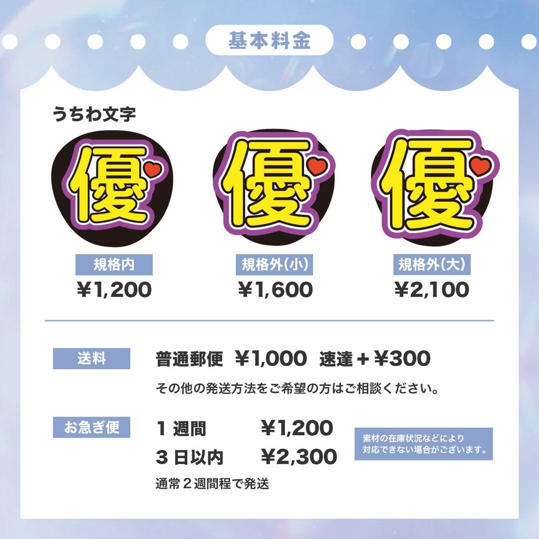 うちわ文字 連結パネル オーダー 【momoページ】