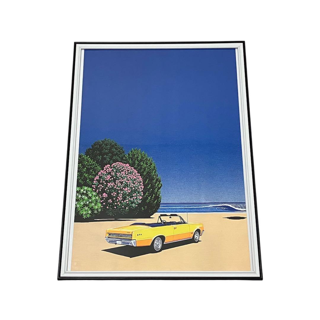【額縁付き】 永井博（Hiroshi Nagai） A2ポスター　車 額縁付き】 永井博（Hiroshi Nagai） A2ポスター 車 - メルカリ