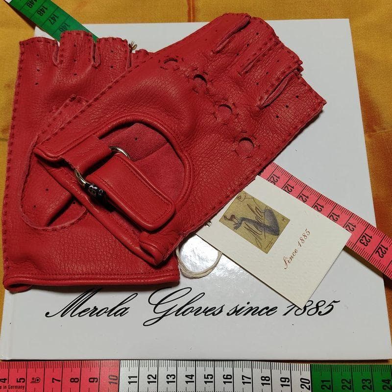メローラ ディア指貫 ロッソ赤 メッシュ ドライビンググローブ