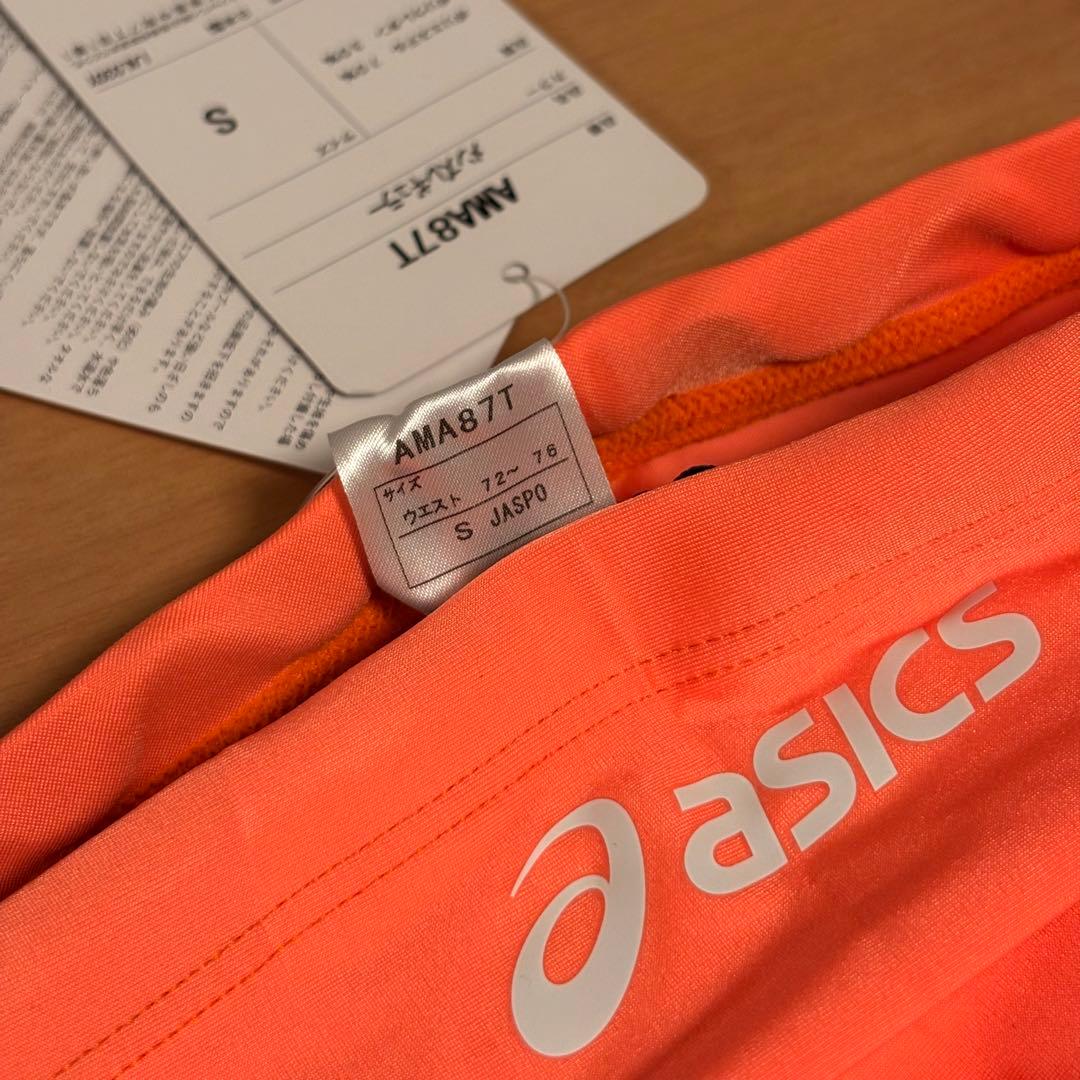 新品】asics AMA87T 競パン 蛍光オレンジ ハイドロCD 競泳水着