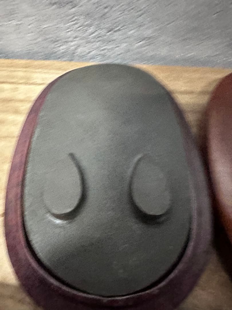 中国美術　硯　二足硯　唐木ケース　書道具