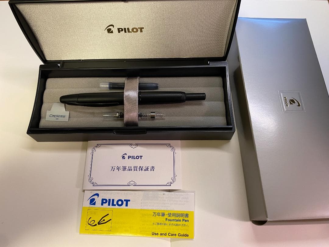 パイロット キャップレス マットブラック PILOT（パイロット） 【在庫品】パイロット万年筆 キャップレス マット