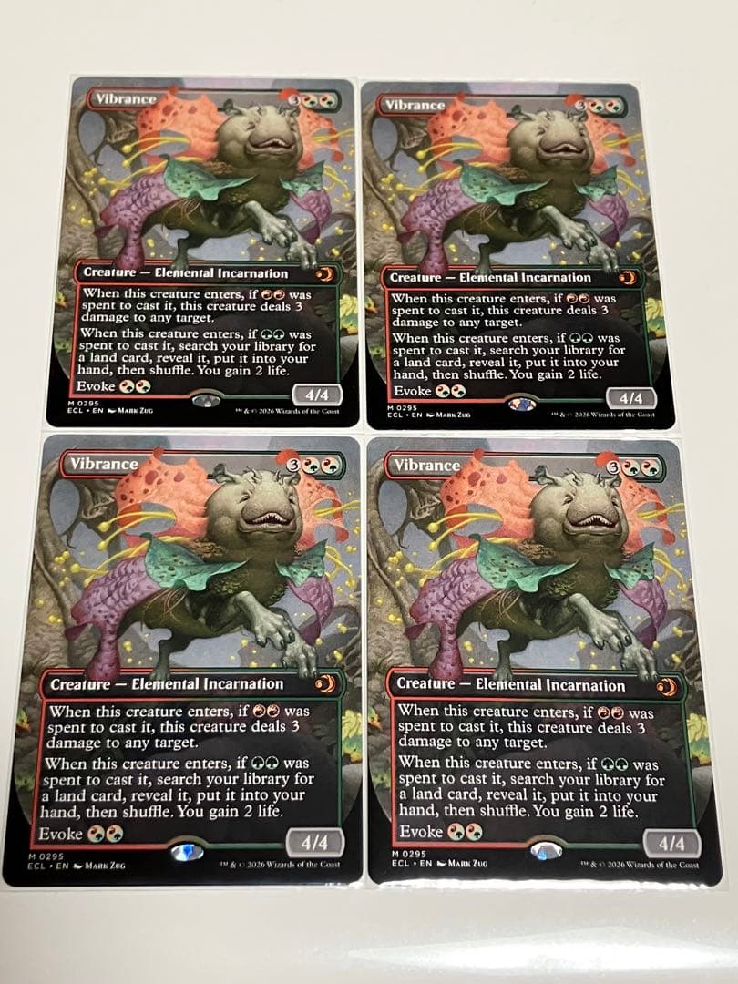 MTG 鮮麗 Vibrance EN ボーダーレス　4枚セット Foil】(295)□ボーダーレス□《鮮麗/Vibrance》[ECL-BF] 金R | 日本