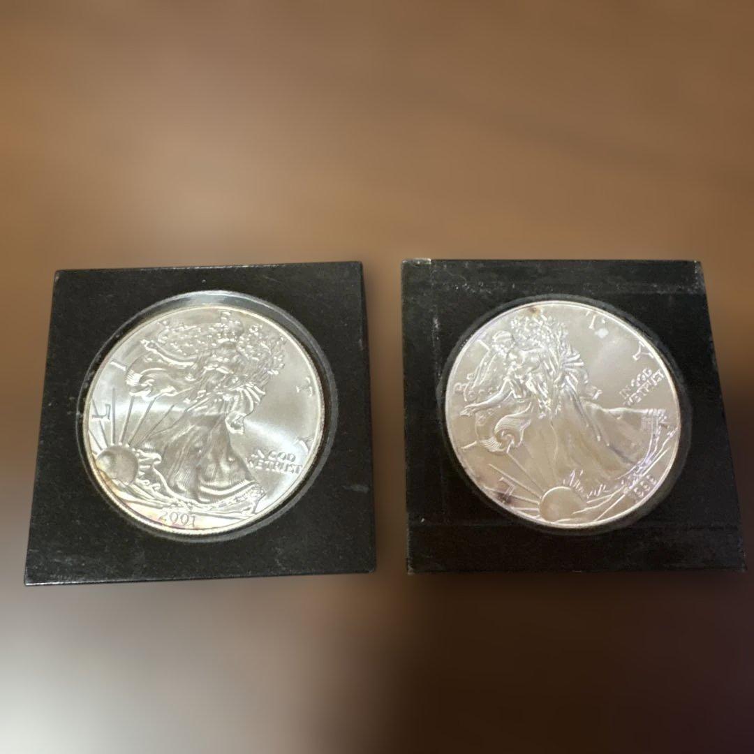 2001年 アメリカ合衆国 1ドル銀貨 1オンス2枚 アメリカ 1ドル銀貨 その2 2001年 アメリカ合衆国 1ドル銀貨 1オンス2枚