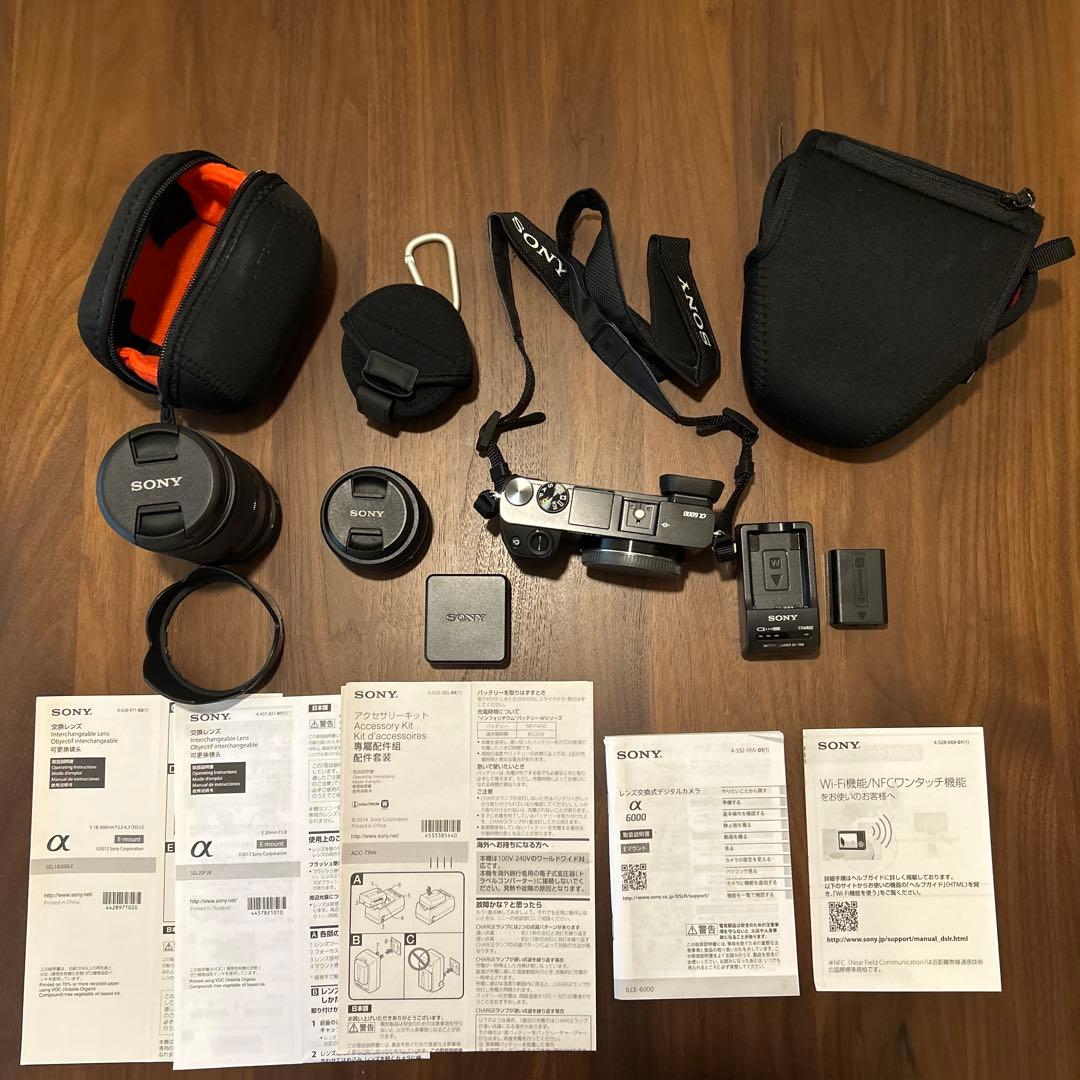 SONY α6000 ミラーレス一眼 本体・レンズ2つ Amazon | SONY ミラーレス一眼 α6000 ダブルズームレンズキット E PZ